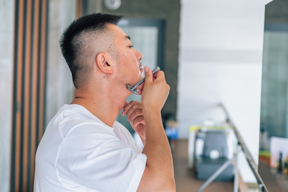 泡立てない洗顔料は髭剃りも可