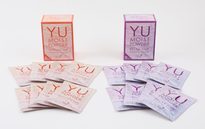 Yuモイストパウダー ハピネスタイム(左)リラックスタイム(右)