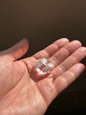 水晶一面研磨体験3