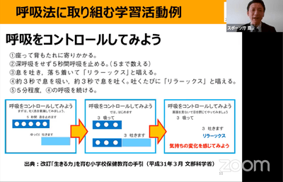 呼吸法 深呼吸 コントロール 学習活動