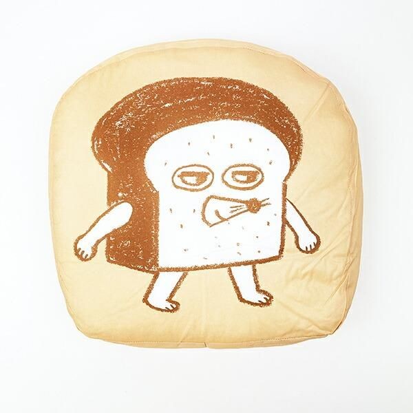 パンどろぼうのユニークなもちもちクッションはずっと触っていたい手触りが魅力!ソファやベッドに並べてインテリアにおすすめ。