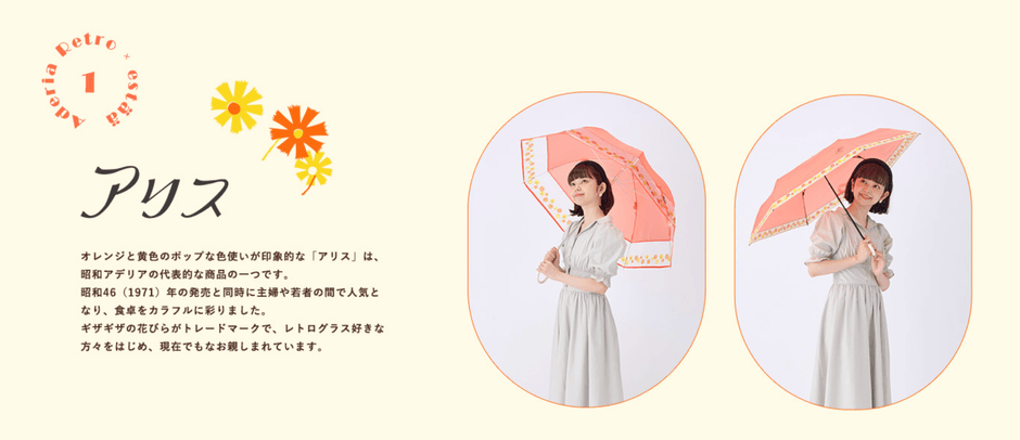 アデリアレトロ X エスタ傘 アリス