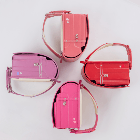 カラー時計回りに:ピンク・赤・チェリーピンク・ライラック