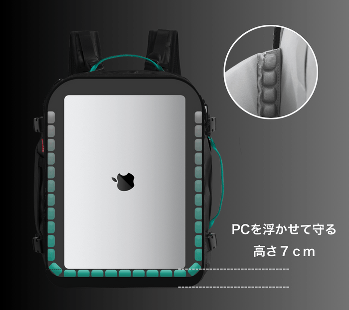PCを浮かせて守るプロテクション