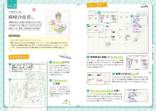 Instagramフォロワー30万人、人気イラストレーター 横峰沙弥香さんもCITTA手帳愛用者。