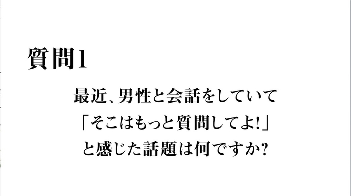 質問1 質問してほしい時とは?