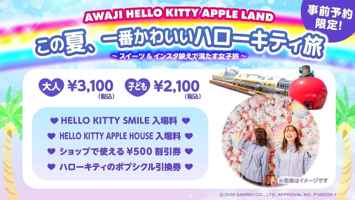 ▲ハローキティの映え旅プラン