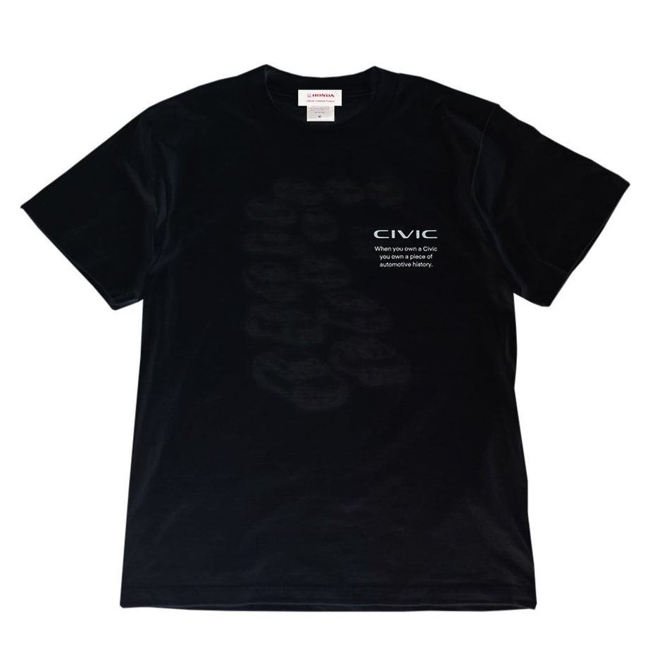 2401HD41-07 シビック Honda CIVIC HISTORY Tシャツ