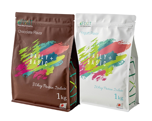 FIXIT DAILY BASIC + WPI 左:チョコレート、右:ヨーグルト