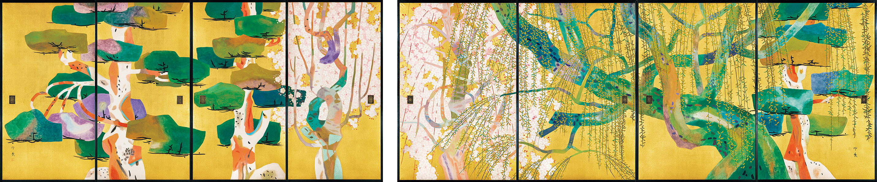 《松桜柳図》昭和33年(1958) 智積院蔵