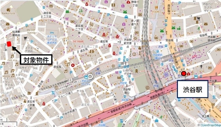 開発予定のホテル位置図