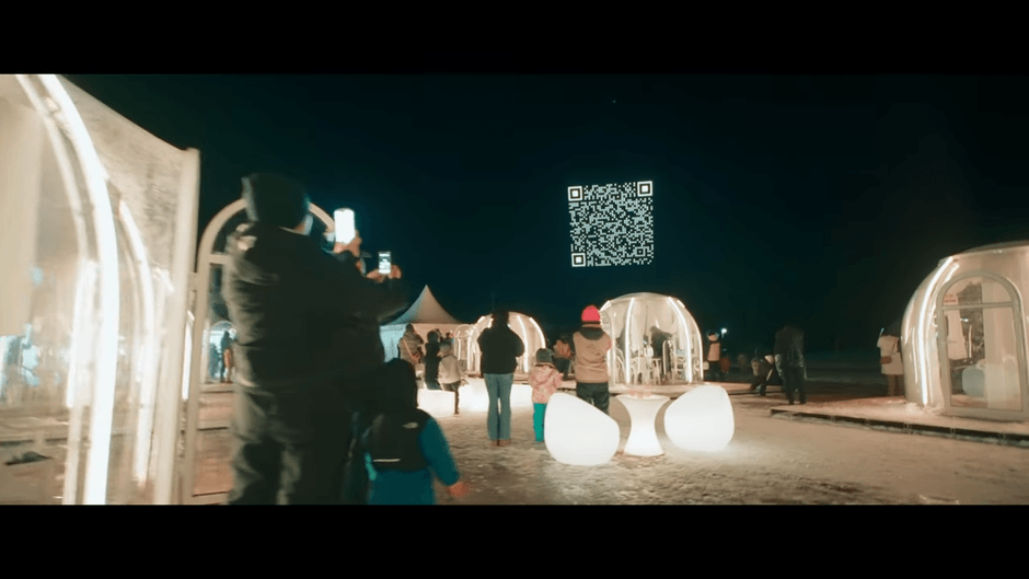 2026年2月6日～11日まで開催された「BETSUKAI SNOW&GLOW」ではサプライズでドローンショーも開催された