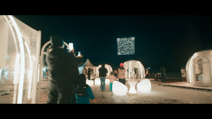 2026年2月6日～11日まで開催された「BETSUKAI SNOW&GLOW」ではサプライズでドローンショーも開催された