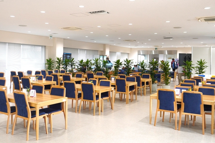 選手・関係者向けレストラン内観