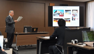 【名城大学】野口光宣学長とメディア各社の記者との懇談会を開催　「LIONS ARENA」も見学