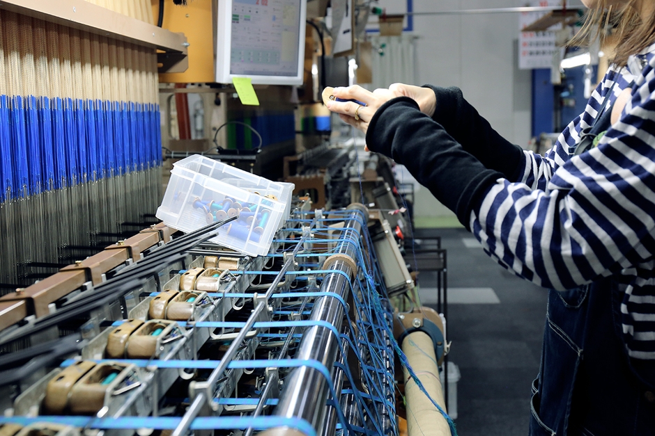 織ネーム制作風景