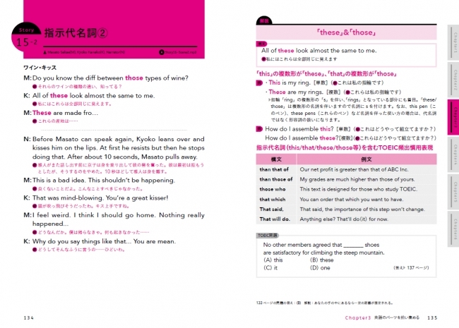 難しく感じる指示代名詞の例文は、マサトに片思いする後輩・京子とのキスシーン（！）で詳しく解説。