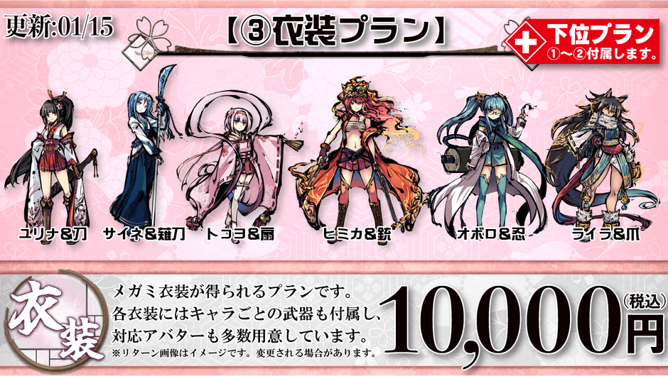 3：衣装プラン