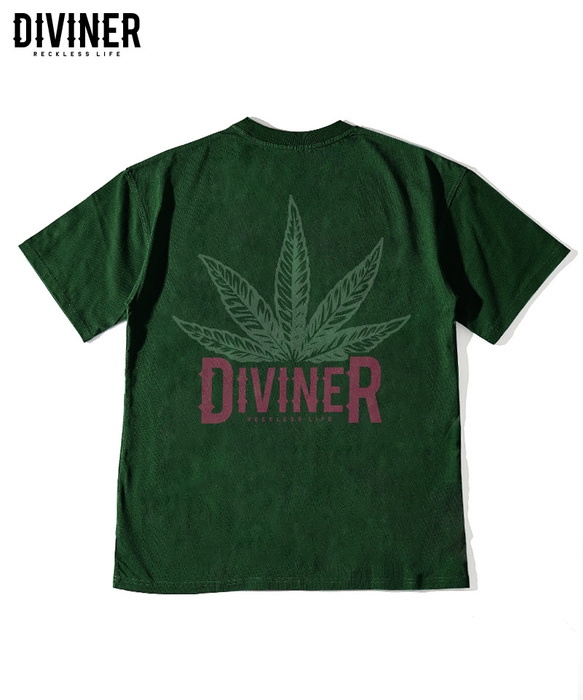 【420WEED】Two Pattern Logo Weed TEE（グリーン）