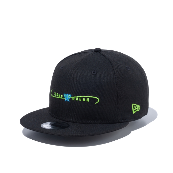 ジョジョの奇妙な冒険 ストーンオーシャン【NEW ERA】キャップ 9FIFTYモデル STONE OCEAN LOGO BLACK(3)