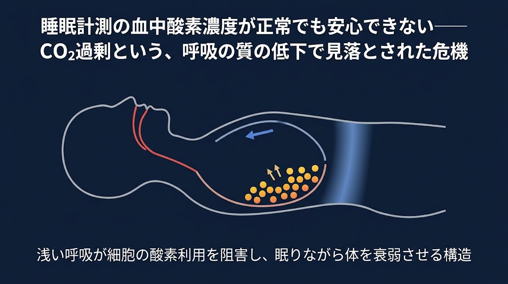 睡眠計測の血中酸素濃度が正常でも安心できない──CO₂過剰という、呼吸の質の低下で見落とされた危機　シリーズ第3回