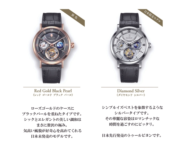 Red Gold Black Pearl/Diamond Silver