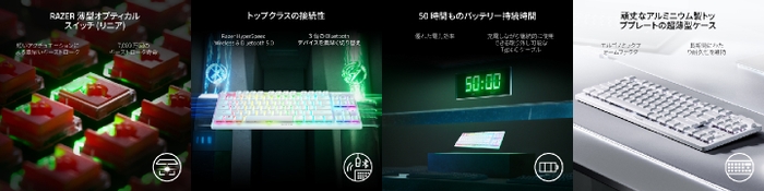 Razer DeathStalker V2 Pro Tenkeyless - White Edition特徴イメージ