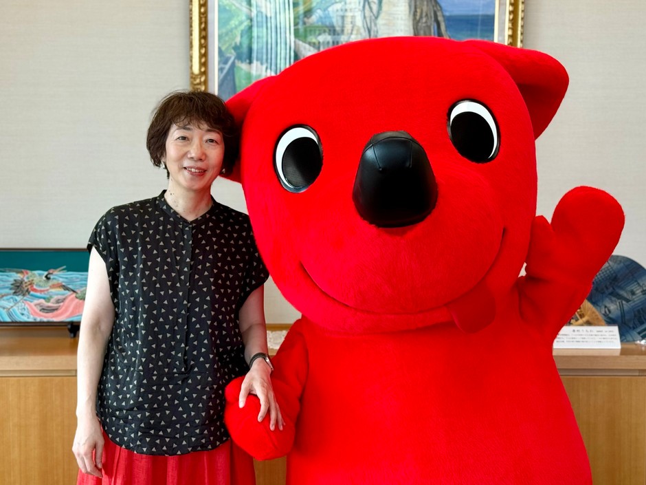 さかざきちはる氏とチーバくん