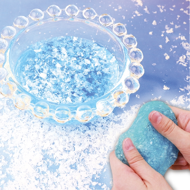 ふわふわ雪風パーツ ¥160 をスライムに混ぜてみました!