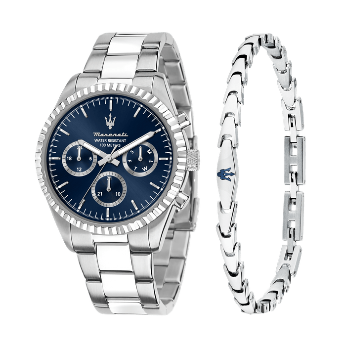 43MM MULT BLU DIA SS+JEW ICONIC BR SS BLUE 18+3.5CM