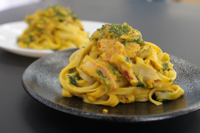 レシピ例 かぼちゃと豆乳のクリームパスタ