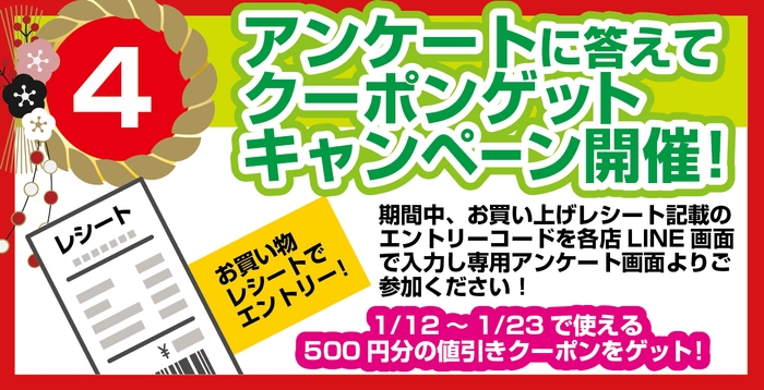 アンケートに答えてクーポンゲットキャンペーン開催