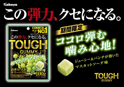『タフグミ』限定フレーバー人気No.1として、3回目の登場！『タフグミバウンシーマスカット』