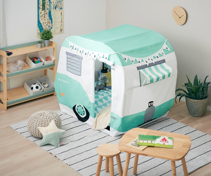 キッズテント asweets ミニキャンパー プレイハウス(ブルー)