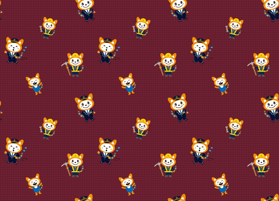 「そうにゃん柄」の座席シート(イメージ)