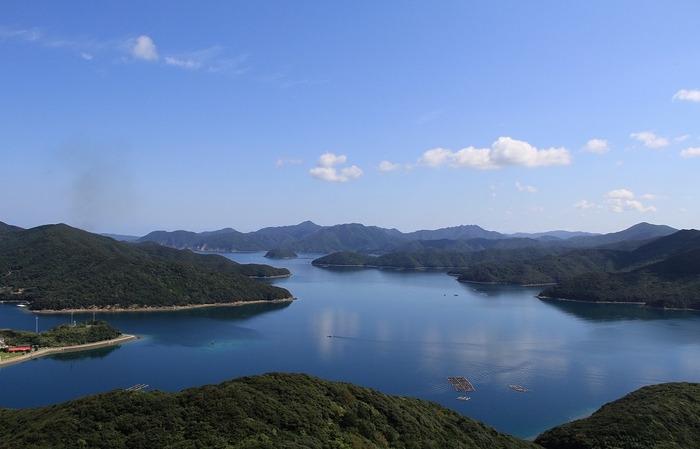 五島市、御岳頂上からの美しい眺め