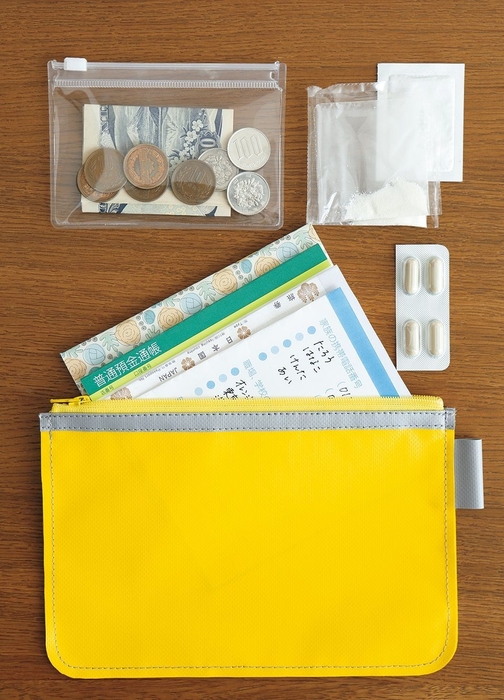 防災ポーチにもおすすめ! 貴重品ポーチ/使用例