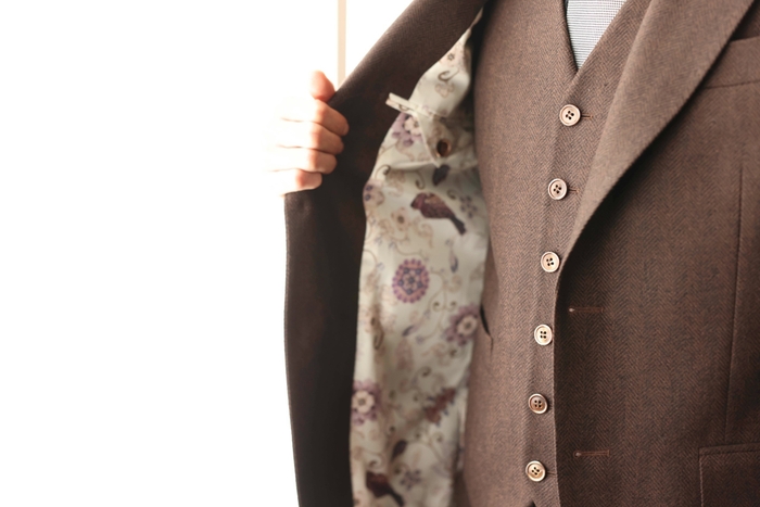 スーツの内側にこだわる
