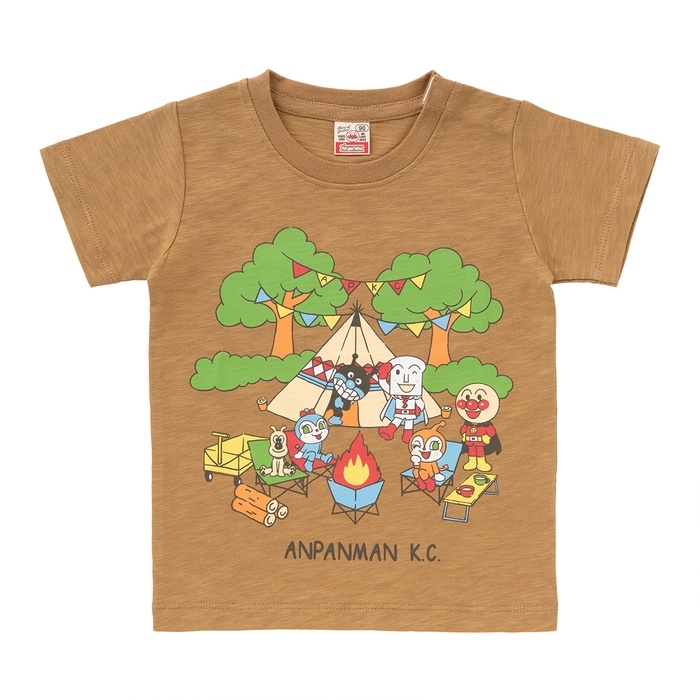 キャンプ柄Tシャツ(ベージュ)(1)