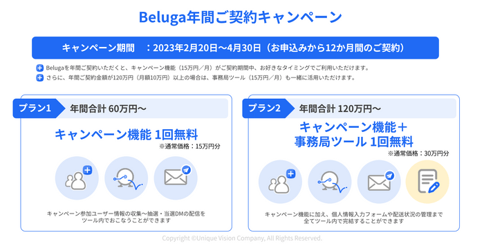 Beluga年間ご契約キャンペーン概要