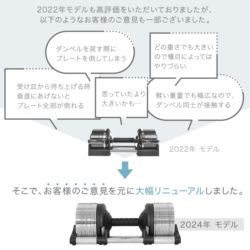お客様の声を元に改良