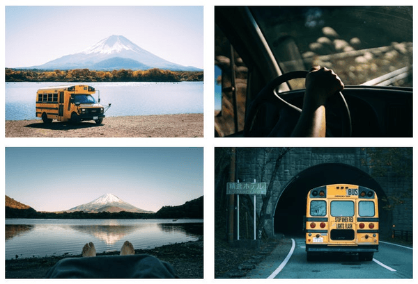 富士山麓精進湖貸切グランピング「etu.」から目的地に向かいます。