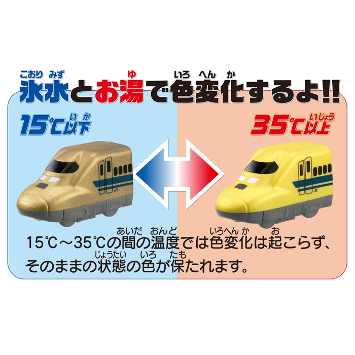 氷水とお湯で色変化するよ！