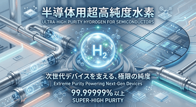 図. 半導体用超高純度水素の製品画像