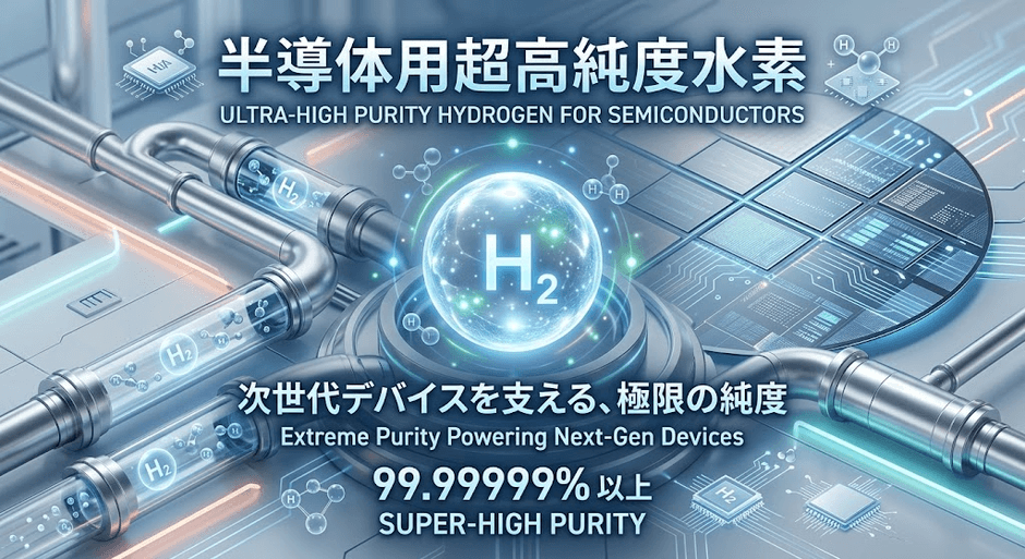 図. 半導体用超高純度水素の製品画像