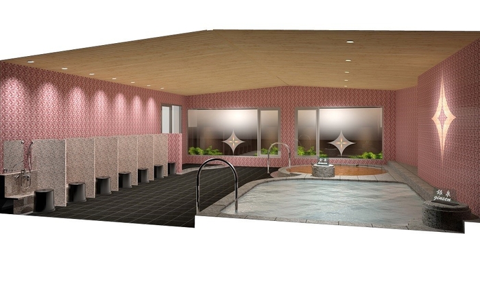 ホテル女性大浴場イメージ「桃源」(仮称)