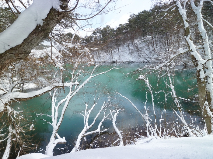 幻想的な冬の五色沼