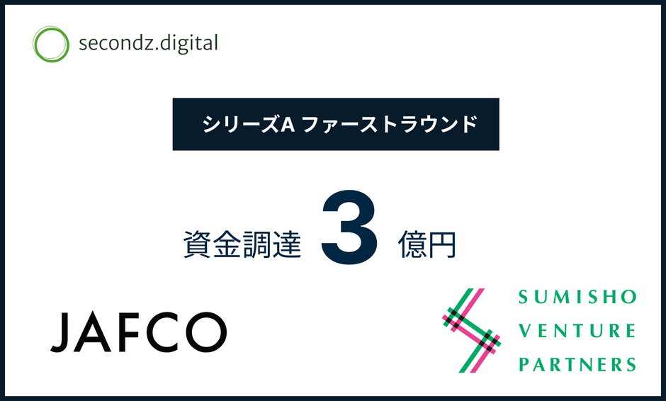 secondz digital株式会社、シリーズA ファーストクローズで3億円の資金調達を実施