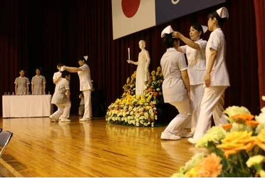 附属福岡高等学校第4回総合オープンキャンパス　看護科「戴帽式」を一般公開