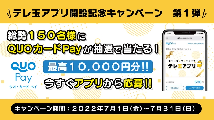 テレ玉アプリ開設記念キャンペーン